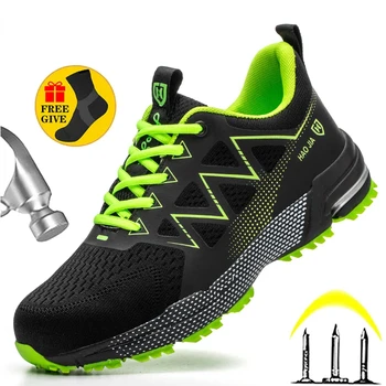 Qualidade Calçado de Segurança Homens Anti-quebra, Anti-punctura Sapatos de Trabalho Leve e Indestrutível Sapatos de Tênis de Segurança de Protecção de Sapatos