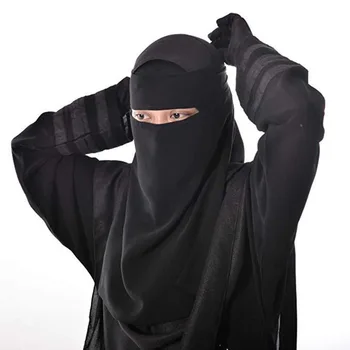 Um Leite De Alta Qualidade Da Fibra Niqab Mulher Muçulmana Face Cover Do Hijab, Véu Puxe Islâmica, Amarrar O Lenço De Cabeça Headwrap
