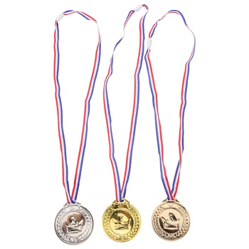3pcs Pendurar Medalhas de Prêmio de Esportes Medalhas da Competição de Esportes de Medalhas com Fita