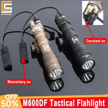 WADSN M600 M600DF Tático Lanterna de Luz Branca 1400 Alta lumens Ajuste 20mm Picatinny Rail Airsoft Arma de Caça de Scout Lâmpada