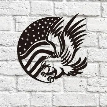1pc,American Eagle Sinal de Parede de Metal de Arte ao ar livre do Metal de Arte de Parede Personalizado de Presente Para a Inauguração Amigo da Família,o Dia da Independência
