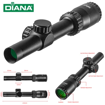 DIANA1.5-5X20 HD Cruz de Vista Óptico de Luz Tático Rifle Espelho de Caça Espelho de Airsoft Bolso Visão Sniper Espelho
