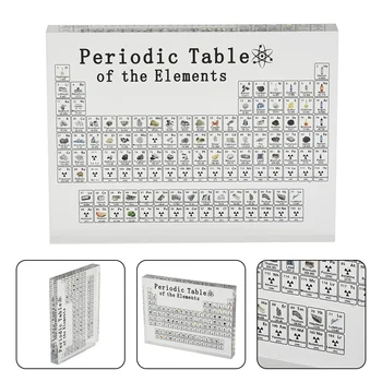 Química Tabela Periódica Com o Elemento 85-bit Acrílico Mesas de Exibição de Decoração de Casa de Ornamento Amostras de Ciência Estudar