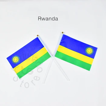 Ruanda 10 pcs 14*21cm atender Parade mão acenando com a bandeira Nacional, Decoração banner