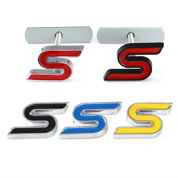 3d Metal Logotipo Letras de Carro Emblema de Grade Dianteira do Tronco Decalque Emblema da Ford Mondeo Foco Kuga e Fiesta versão titanium S Adesivo Acessórios