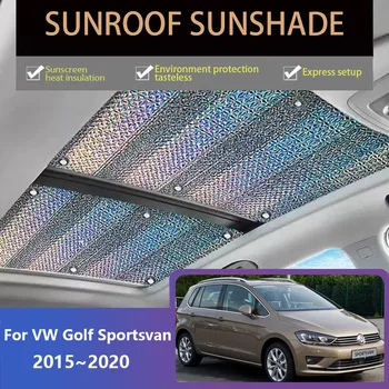 Tecto de abrir as Sombras da Volkswagen VW Golf Sportsvan 2015~2020 2019 Clarabóia Teto Protetor solar Térmico Isolamento Anti-UV Acessórios do Carro