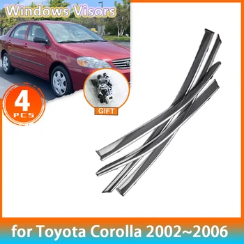 Para Toyota Corolla 120 E120 E130 Sedan 2002~2006 Acessórios Defletores De Carro Do Lado Do Windows Viseiras Chuva Sobrancelha Guardas Do Pára-Brisa