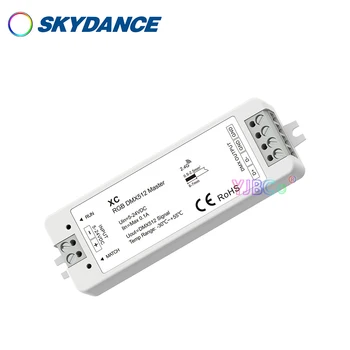 Skydance 5V-24V 12V Mini 170 RGB 128 RGBW pixels de LED controlador DMX 512 sinal de dimmer Ultrathin RGB/RGBW 2,4 G de RF controle Remoto