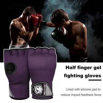 Esportes fontes de Ultra-grosso do Choque de absorção de Gel, Luvas de Boxe para o Kickboxing, Boxe Super Macio e Respirável Mão para o máximo