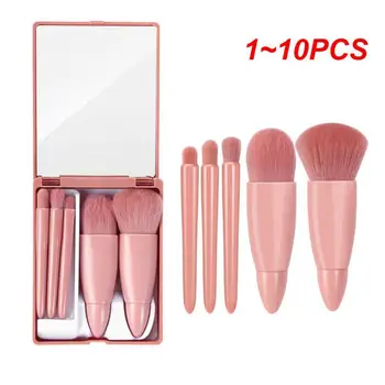 1~10PCS Maquiagem Pincéis Conjunto de ferramentas de Caixa de Sombra E Espelho Fundação Blush Mistura compõem Escova Com Cosméticos em Pó Olho