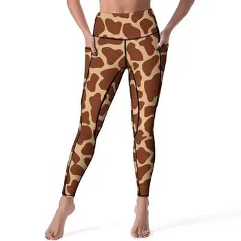 A Vida Selvagem Girafa Legging Animal Print Empurre-A Para Cima De Calças De Yoga Elegante Trecho Yoga Legging Feminino Personalizado De Fitness Esportes De Meia-Calça