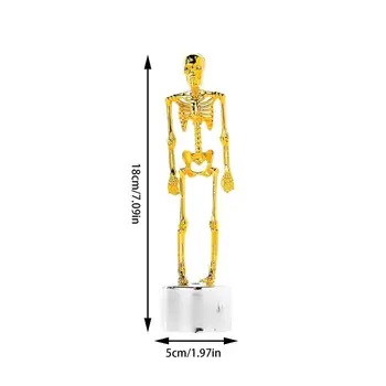 Halloween Esqueleto Luzes Móveis Esqueleto Falso Humanos Ossos Do Crânio Decorações De Casa Mal-Assombrada Horror Adereços Ornamento Brinquedos