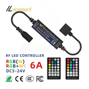 Mini LED RF Controlador de 5V 12V 24V DC 6A Cor da Luz de Tira do RGB RGBW RGBWC RGBCCT RGB+CCT Sinal PWM 28-Chave Remoto sem Fio Dimmer