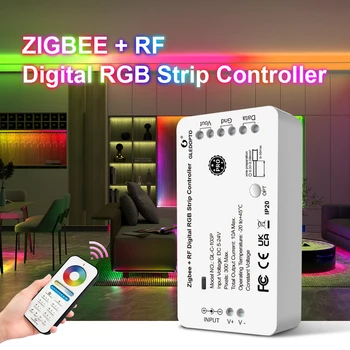 Gledopto ZigBee RF do DIODO emissor de Pixel Controlador Endereçável Luz de Tira de Controlo de Iluminação Dinâmica, Efeitos De WS2811 WS2812 Flexível RGBIC