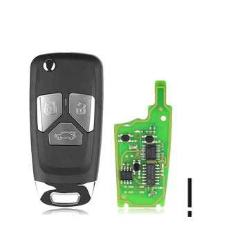 Xhorse XNAU01EN Universal Remoto sem Fio Key Fob Flip 3 Botão para a Audi Tipo de VVDI Ferramenta-Chave