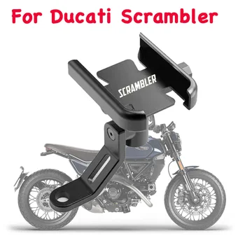 Para A Ducati Scrambler 400 800 1100 2014-2019 Acessórios Da Motocicleta Guiador Parte De Trás Do Espelho Do Telefone Móvel