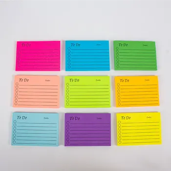 6pcs Notas Guia de Fluorescência de cor, Livros de Página, Marcador de papel de carta Etiqueta de Papel de Escritório materiais Escolares Etiquetas Favorito