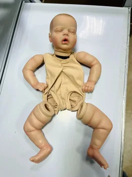 22inch Renascer Kit Bebê Dormir Alexis Enraizada Cílios 3D Pintada Pele da Boneca Peças com Corpo Visível Veias Nome no Pescoço