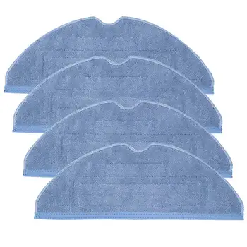 4Pcs de Vácuo Mop Almofadas de Substituição para Roborock T7 T7 Mais S7 Reutilizáveis Especialista em Carpete Molhado Substituição de Microfibra Macia Almofada