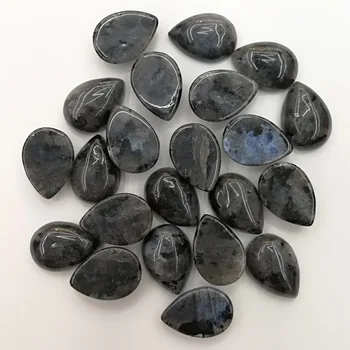 Moda 13x18MM 24Pcs/monte de pedra Natural Spectrolit miçangas para fazer jóias de Lágrima cab Anel cabochão de acessórios
