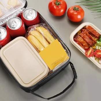 Caixa De Almoço Bolsa De Almoço Para Os Homens, As Mulheres Capacidade Lancheira Reutilizáveis E Sacos De Almoço Almoço Isolados Saco De Almoço Caixa Cooler
