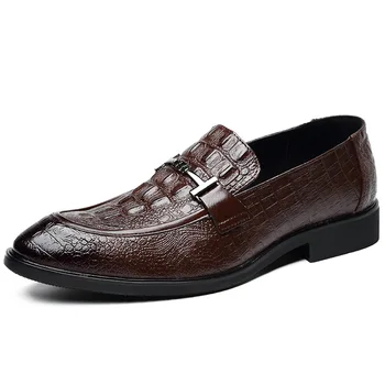 Oxford de couro homens sapatos clássico asa da ponta do dedo do pé artesanal sapatos confortáveis sapatos de lazer para os homens, o escritório de negócios