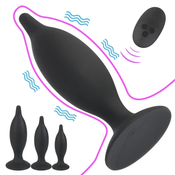 3 Tamanho do Controle Remoto sem Fio 10 Frequências Anal com Vibrador Vibrador G-spot Estimulador Vibratório Butt Plugs de Massagem de Próstata