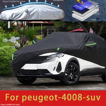 Peugeot 4008 Ajuste Exterior do Carro da Proteção Cobre de Neve Cobrir as Sombras Impermeável, Dustproof Exterior preto tampa do carro