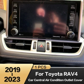 1PCS Carro Abs Console Central de Ventilação de Saída Tampa Decorativa de Interiores Auto Acessórios Para Toyota RAV4 XA50 2019 2020 2021 2022 2023