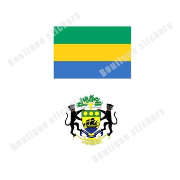 República do gabão Bandeira Nacional Emblema Adesivo Quente da Venda de Protetor solar Impermeável Bela Decalque de PVC Vinil para Decoração do Carro