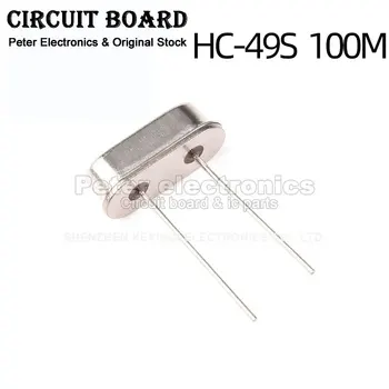 5PCS Oscilador de Cristal de 100 MHZ Oscilador de Cristal de 100M 2 pinos DIP HC-49S Cristal de Quartzo Passivo