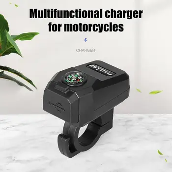 Moto USB Carregador Auto Moto Tomada do Carregador do Telefone Adaptador de Energia Bússola do Carregador do Telefone para moto Acessórios