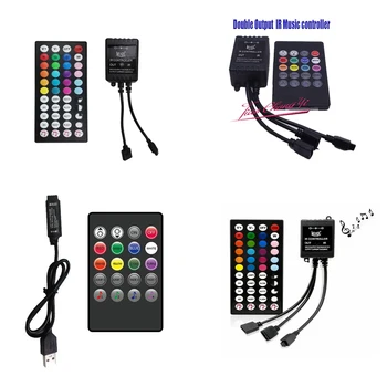 5-24V 20 teclas de música IR controlador USB preto Remoto sensor de som para LED strip RGB de alta qualidade