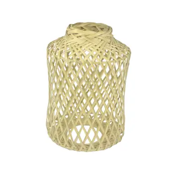Bambu Tecido luminária Abajur de BRICOLAGE equipamentos de Iluminação Elegante Teto Pingente Sombra de Luz para a Fazenda Casa